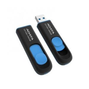 Memoria USB Adata Dashdrive UV128, 256GB, USB 3.0, Lectura 100MB/s, Negro/Azul