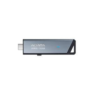Memoria USB Adata Elite UE800, 256GB, USB-C 3.2, Lectura 1000MB/s, Escritura 950MB/s, Plata