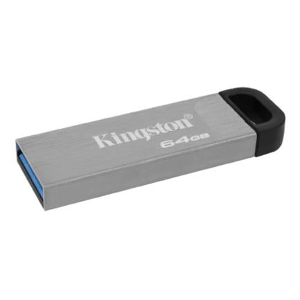 Memoria USB Kingston DataTraveler Kyson, 64GB, USB-A 3.0, Lectura 200MB/s, Plata