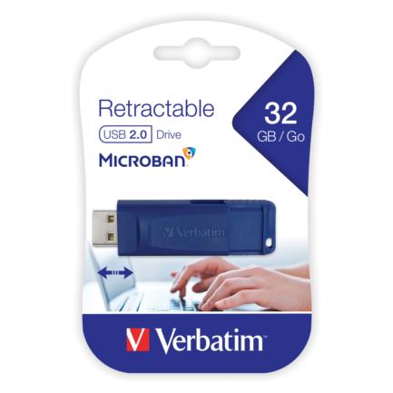 Memoria USB Verbatim 97408, 32GB, USB 2.0, Azul