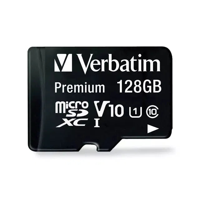 Memoria Flash Verbatim, 128GB MicroSDHC UHS-I Clase 10, con Adaptador