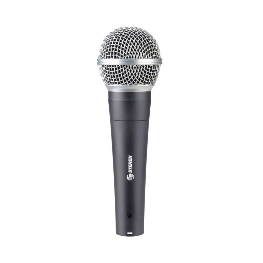 Micrófono Profesional Steren MIC-1058 Sensibilidad 75 Db Unidireccional Conectividad Alámbrico Material Rejilla Metálica Color Negro