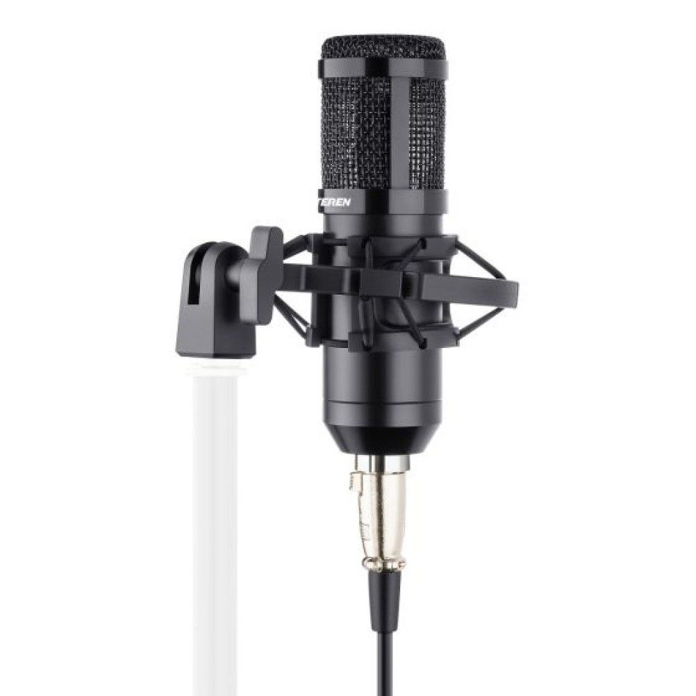 Micrófono Steren MIC-650 Alámbrico 3.5 mm  -90 dB 20 KHz Plug and Play Negro