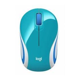 Mini Mouse Logitech Óptico M187, Inalámbrico, USB, 1000DPI, Turquesa
