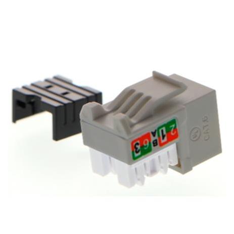 Módulo de Red Sin Blindaje Nexxt Solutions  Keystone Jack Cat6 Calibre 23 a 26 AWG Tipo 110 Gris