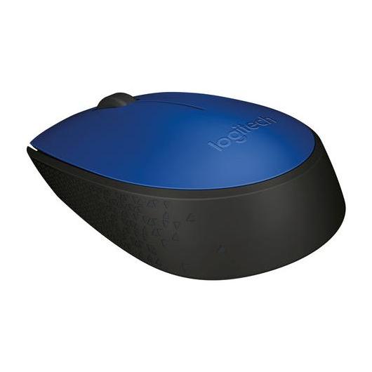 Mouse Ergonómico Logitech Óptico M170, Inalámbrico, USB, 1000DPI, Negro/Azul