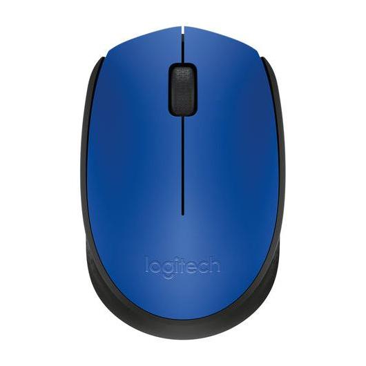 Mouse Ergonómico Logitech Óptico M170, Inalámbrico, USB, 1000DPI, Negro/Azul