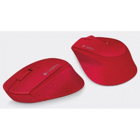 Mouse Logitech Óptico M280, Inalámbrico, 1000DPI, USB, Rojo