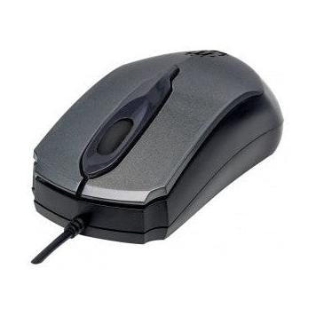 Mouse Manhattan Óptico Edge Alámbrico, USB, 1000DPI, Negro/Plata