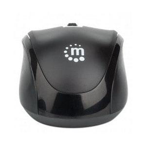Mouse Manhattan Óptico Performance, RF Inalámbrico, 1600DPI, Negro