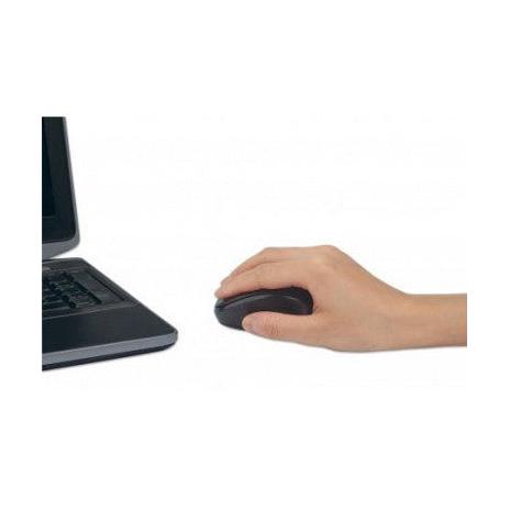 Mouse Manhattan Óptico Performance, RF Inalámbrico, 1600DPI, Negro