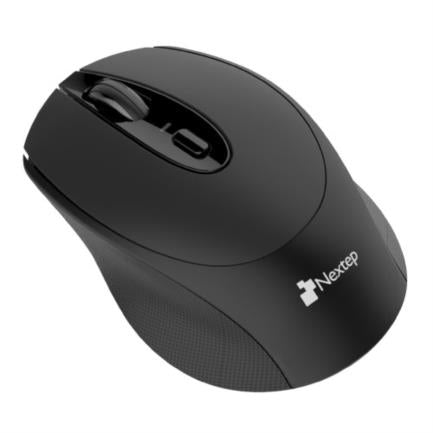 Mouse Nextep Óptico NE-410E, Inalámbrico, RF, 1600DPI, Negro