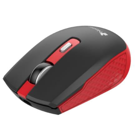 Mouse Nextep Óptico NE-413NR, Inalámbrico, RF, 1600DPI, Negro/Rojo