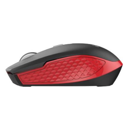 Mouse Nextep Óptico NE-413NR, Inalámbrico, RF, 1600DPI, Negro/Rojo