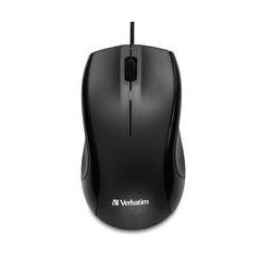 Mouse Ergonómico Verbatim Óptico 99728, Alámbrico, USB, 1000DPI, Negro