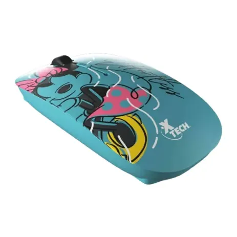 Mouse Óptico Minnie Mouse XTM-D340MM, Inalámbrico, 1600DPI, Aguamarina Xtech