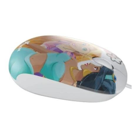 Mouse Xtech Óptico Disney Princesa, Alámbrico, 1200DPI, Princesas