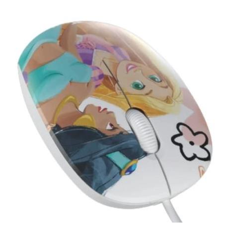 Mouse Xtech Óptico Disney Princesa, Alámbrico, 1200DPI, Princesas