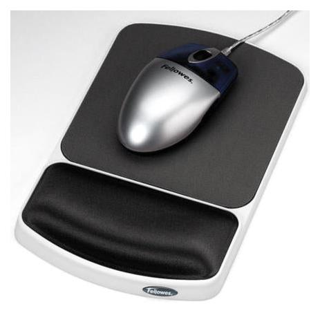 Mousepad Fellowes con Descansa Muñecas, Grafito/Blanco