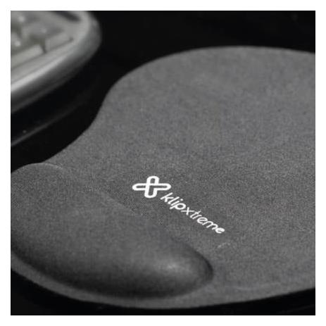 Mousepad Klip Xtreme KMP-100B con Descansa Muñecas de Gel, Negro