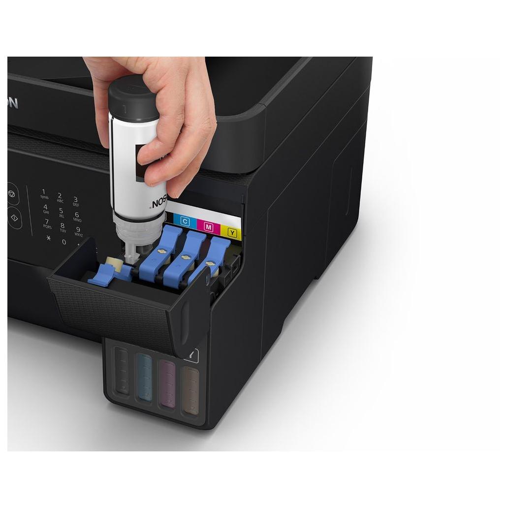 Multifuncional Epson ecotank l5590 impresion a color inyeccion de Tinta termica alambrica 1200x2400 dpi duplex color negro