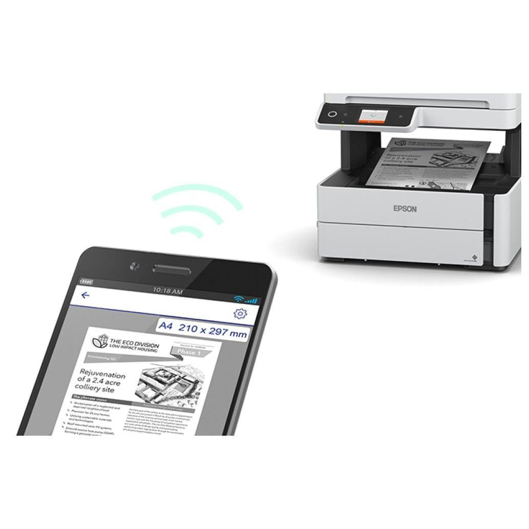 Impresora Multifuncional Epson EcoTank M3170, Blanco y Negro, Inyección, Tanque de Tinta, Inalámbrico, Print/Scan/Copy/Fax