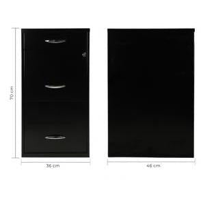 Mundo In Archivero Vertical 17056, 2 Gavetas, Negro