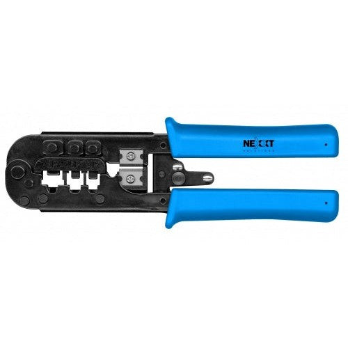 Nexxt Solutions Pinza Crimpadora PTKCTR3RTST3S, RJ-11/RJ-12/RJ-45, Negro