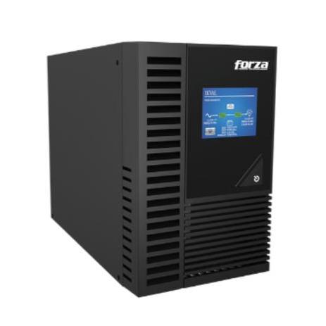 UPS Doble Conversión en Línea Forza FDC-1000T con Capacidad de 1000VA/900W 3 Salidas Onda Senoidal Pura Torre 120V Negro