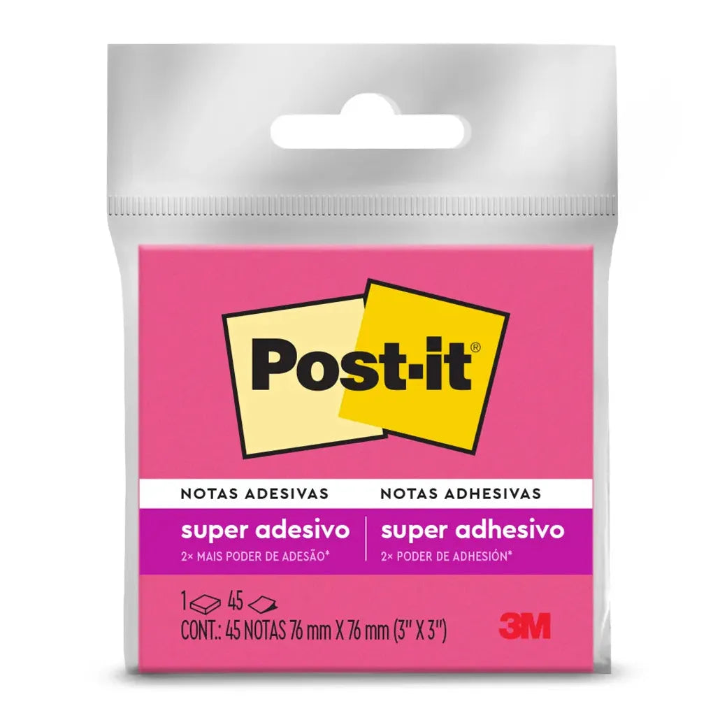 Notas Adhesivas 3M Post-It Super Sticky OPP 3x3" 45 Hojas