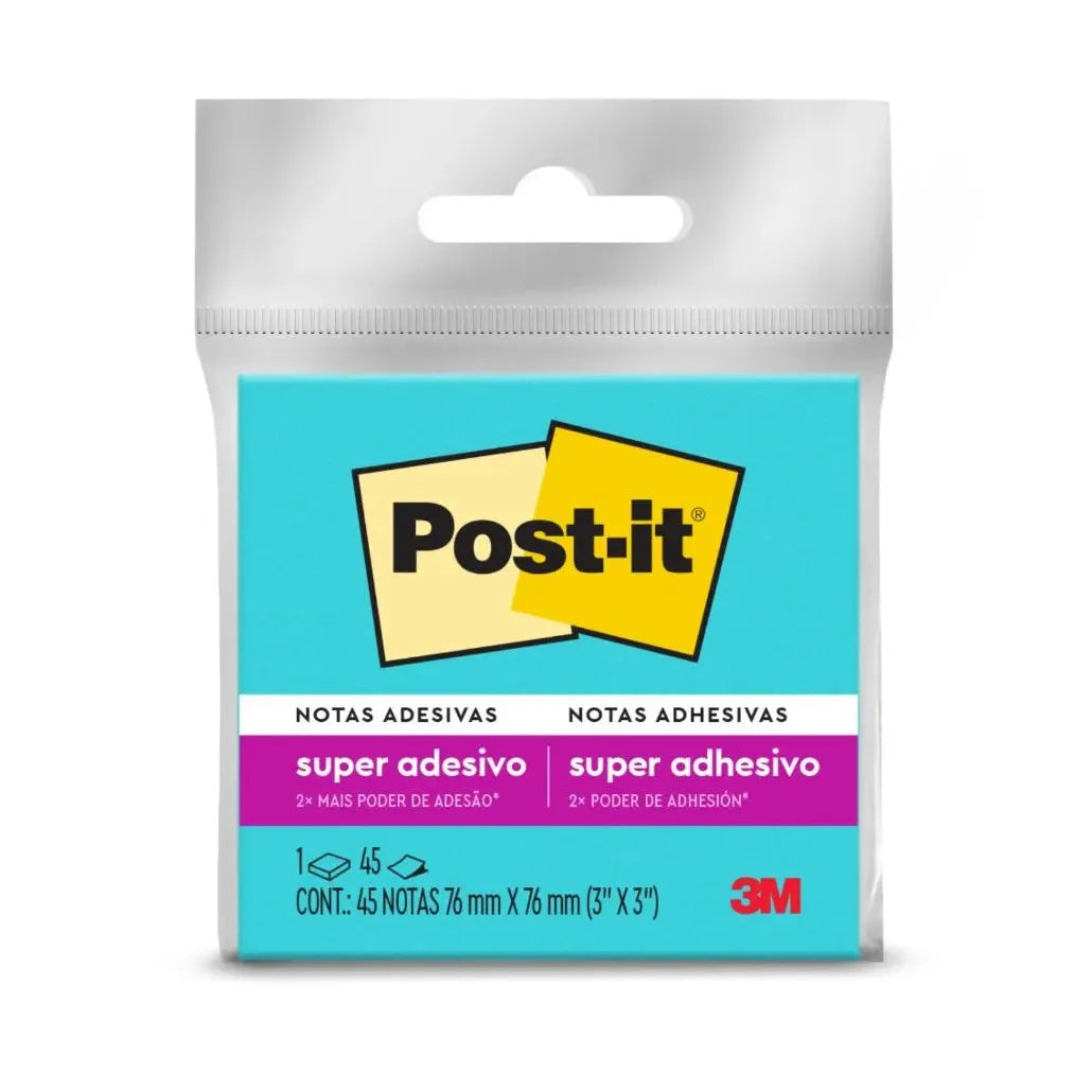 Notas Adhesivas 3M Post-It Super Sticky OPP 3x3" 45 Hojas