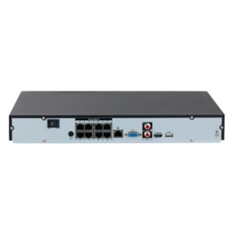 NVR de 8 Canales IP Dahua 8 Puertos PoE 8MP WizSense Smart H.265+/1 Ch de Reconocimiento Facial y FD