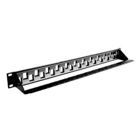 Panel de Conexión Red Nexxt Solutions para Rack Cat6A 24 Puertos Modular Blindado para S/FTP 1U Esmalte Negro