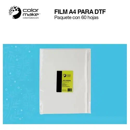 Papel Film Para Dtf Color Make A4 Paquete Con 60 Hojas