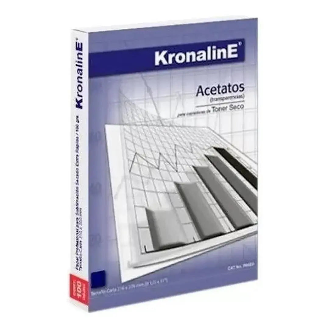 Hoja de Acetato Copiadora Toner Seco Kronaline Carta Pa650 100 Hojas