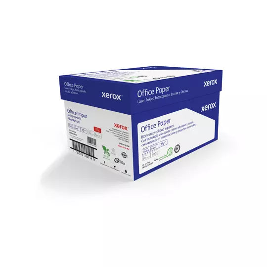 Caja de Papel Xerox Office Paper Carta 75 g/m² , blanco.