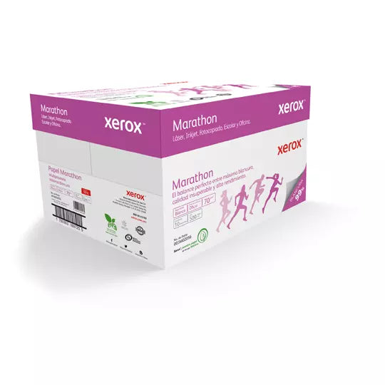 Caja de Papel Bond Xerox Marathon Tamaño Oficio 70 g/m² Papel Blanco.