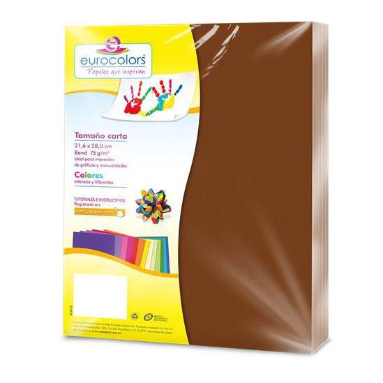 PAPEL CORTADO EUROCOLORS CARTA CAFE C/100