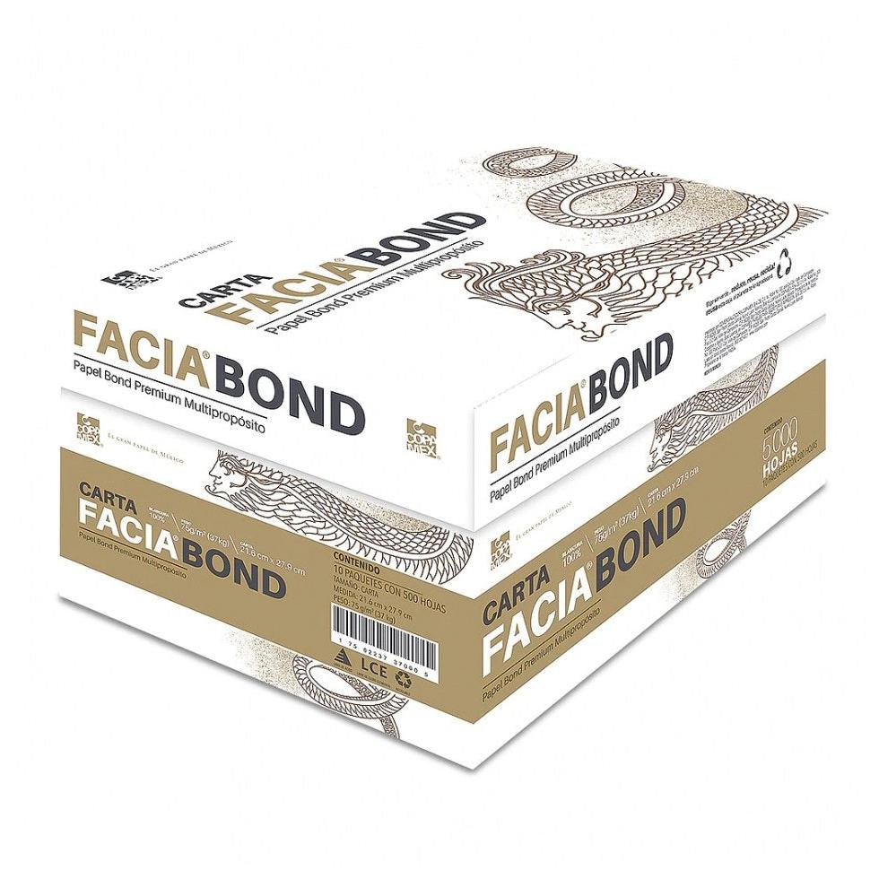 Copamex Papel Facia Bond 75g/m², 5000 Hojas de Tamaño Carta, Blanco