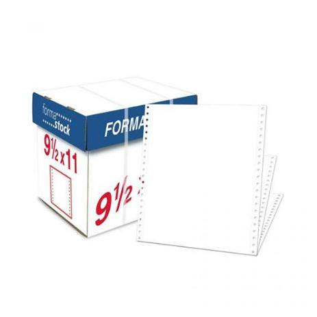 Formastock Papel Stock 4 Tantos, 3000 Hojas, 9.5'' x 11'', Blanco