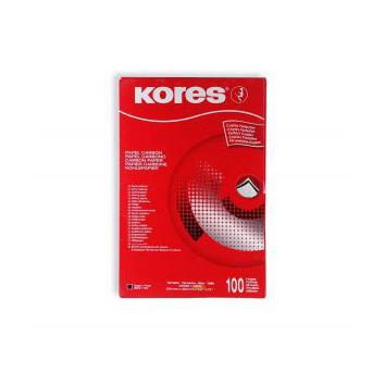 Kores Papel Carbón, 100 Hojas Tamaño Carta, Negro/Azul