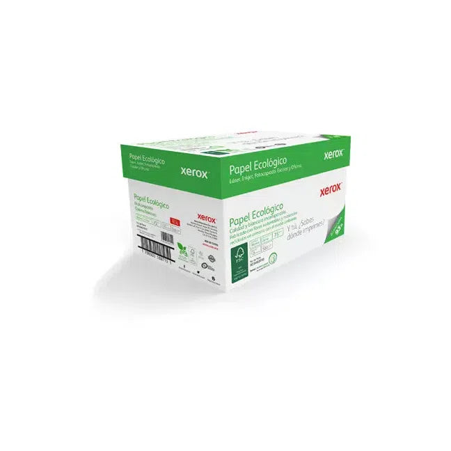 Caja de Papel Bond Ecológico Xerox 75g/m², 5000 Hojas de Tamaño Carta, Blanclura 93%