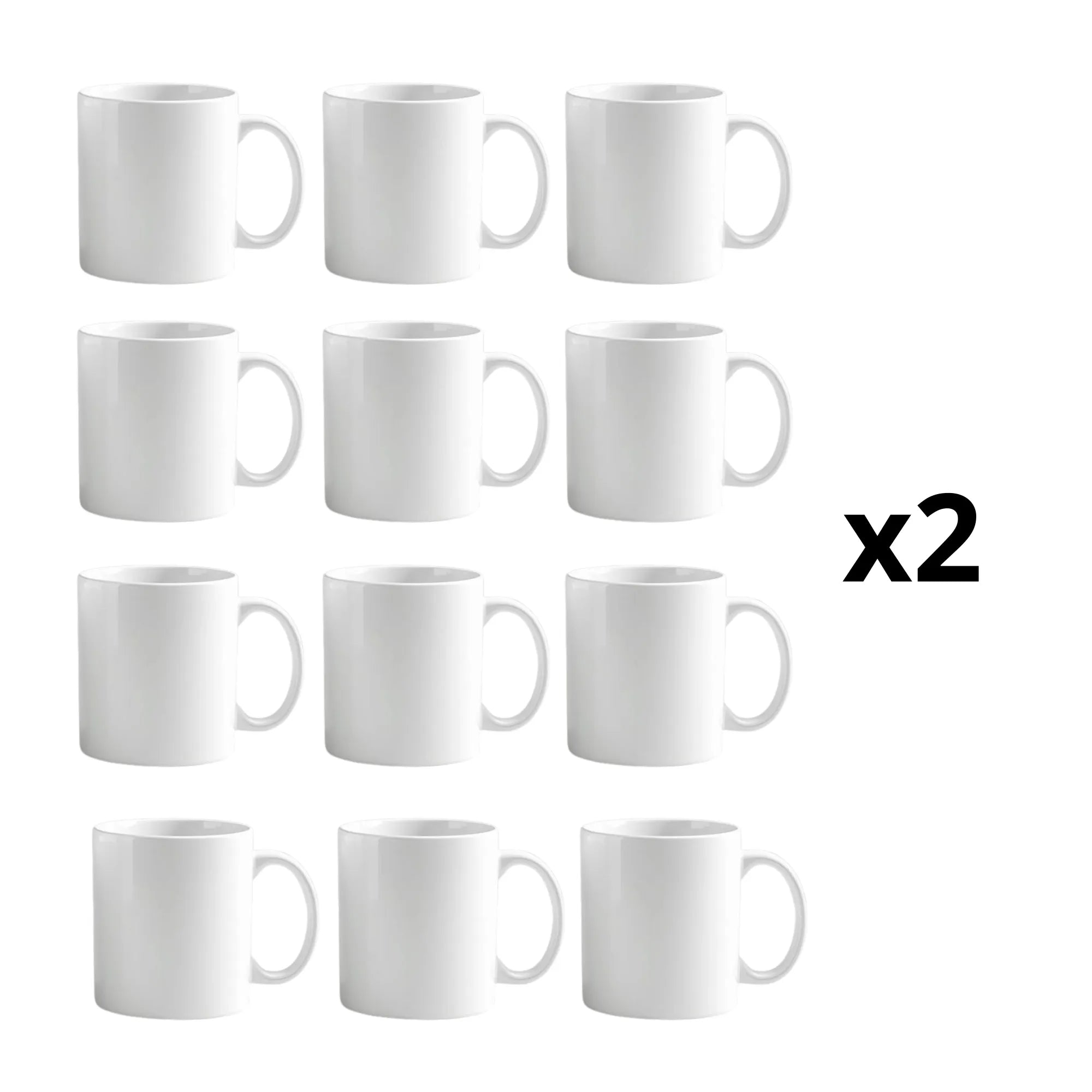Taza Blanca Para Sublimación Papira Cerámica 11 Oz  Blanco