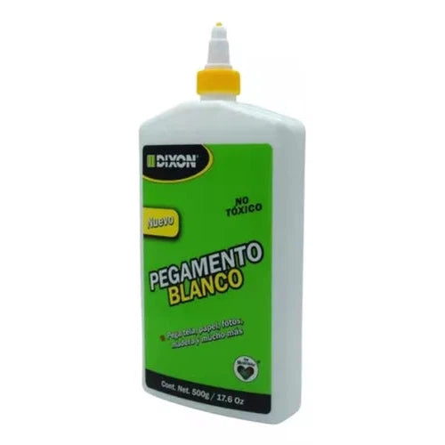 Pegamento Blanco Líquido Dixon Bote 500 Gramos Tela Papel