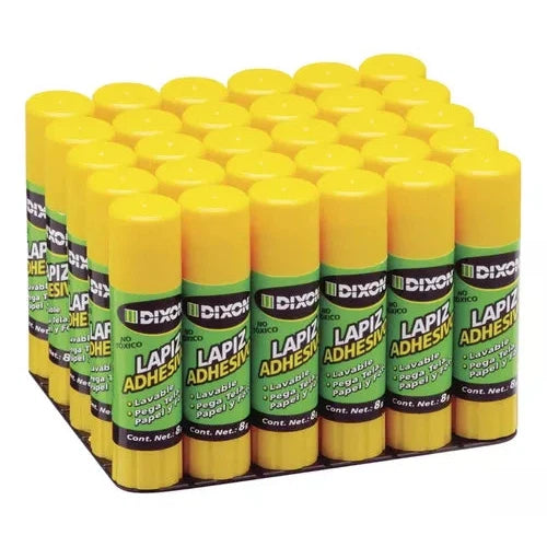 Lápiz Adhesivo Dixon Barra Chica 8 Gramos Paquete 30 Piezas