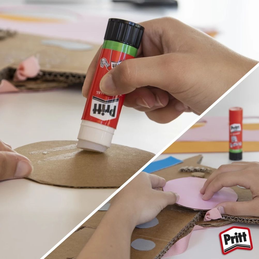 Lápiz adhesivo Pritt en barra de 11 gr charola con 12 piezas