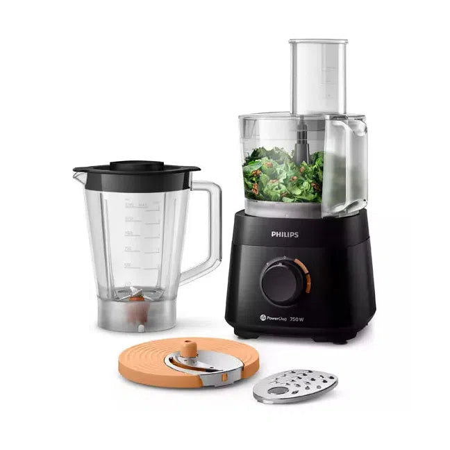 Phillips Procesador de Alimentos HR7301/91, 750W, Negro