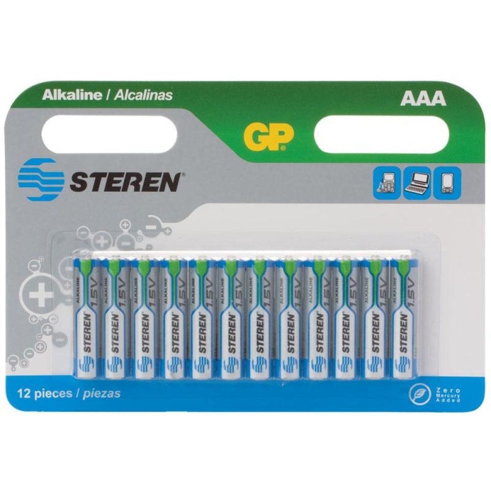 Paquete de 12 pilas alcalinas "AAA"