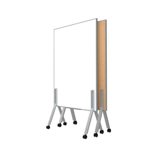 Alfra Pintarrón Móvil Nex Doble Superficie, 150 x 110cm, Blanco