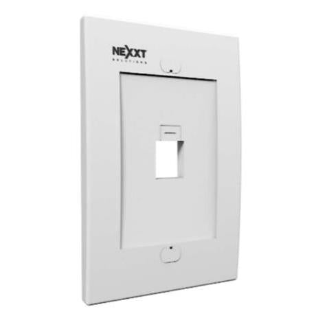 Placa de Pared Nexxt Solutions 1 Puerto para Conectores tipo Keystone Módulo RJ45 Blanco